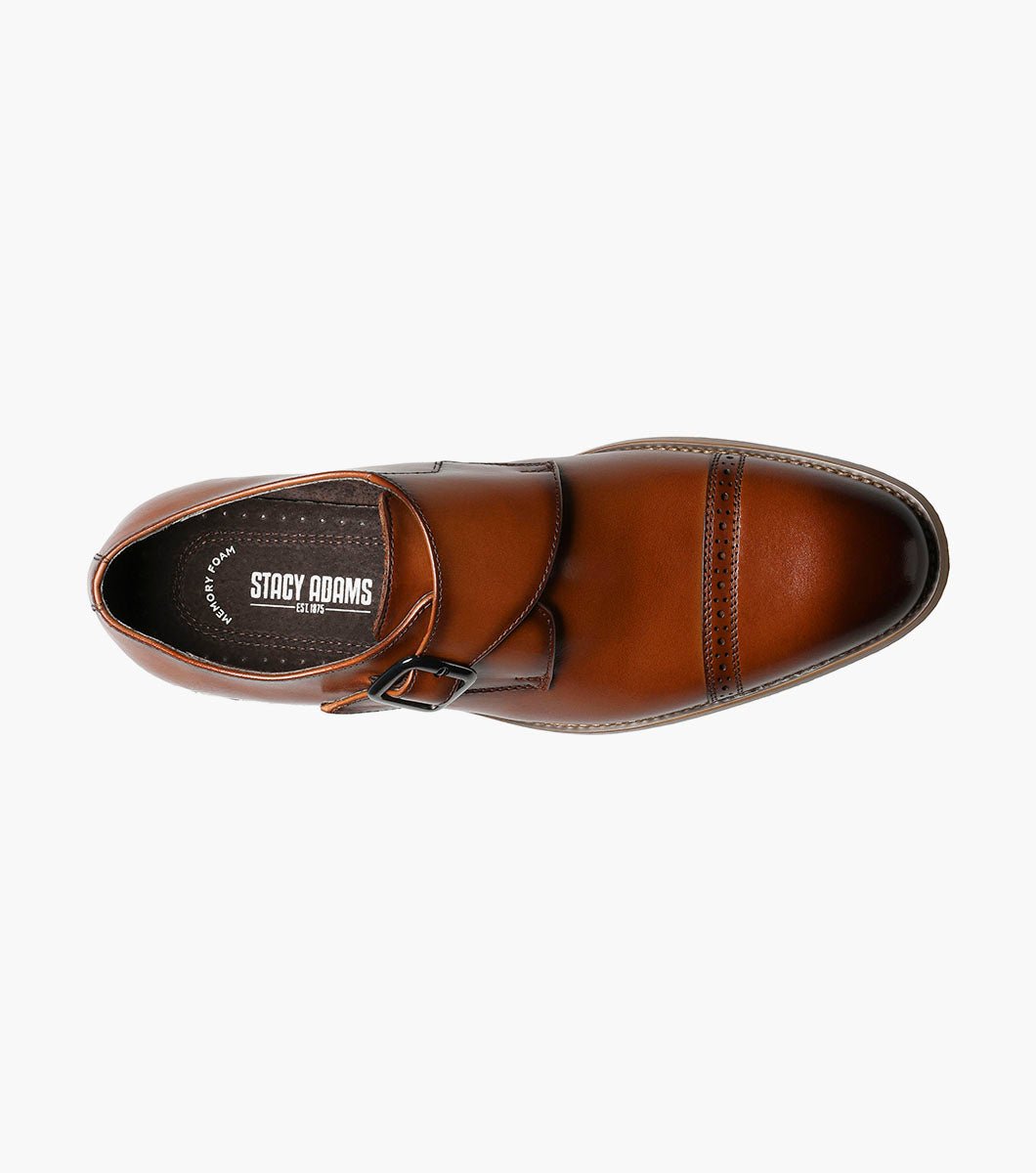 Desmond Cap Toe Monk Strap Dress Shoe – Cognac - Upscale Men's Fashion