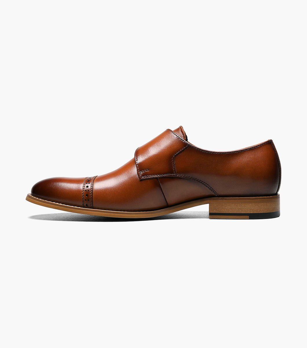Desmond Cap Toe Monk Strap Dress Shoe – Cognac - Upscale Men's Fashion