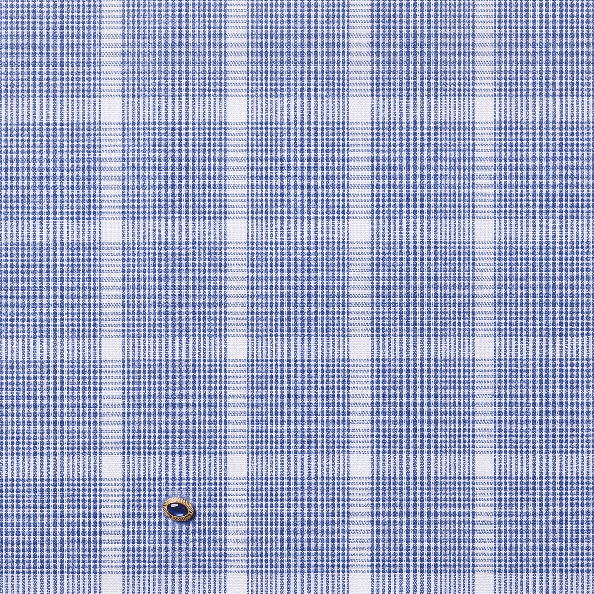Men's Plaid Contrast Collar Dress Shirt Set – Blue - Upscale Men's Fashion