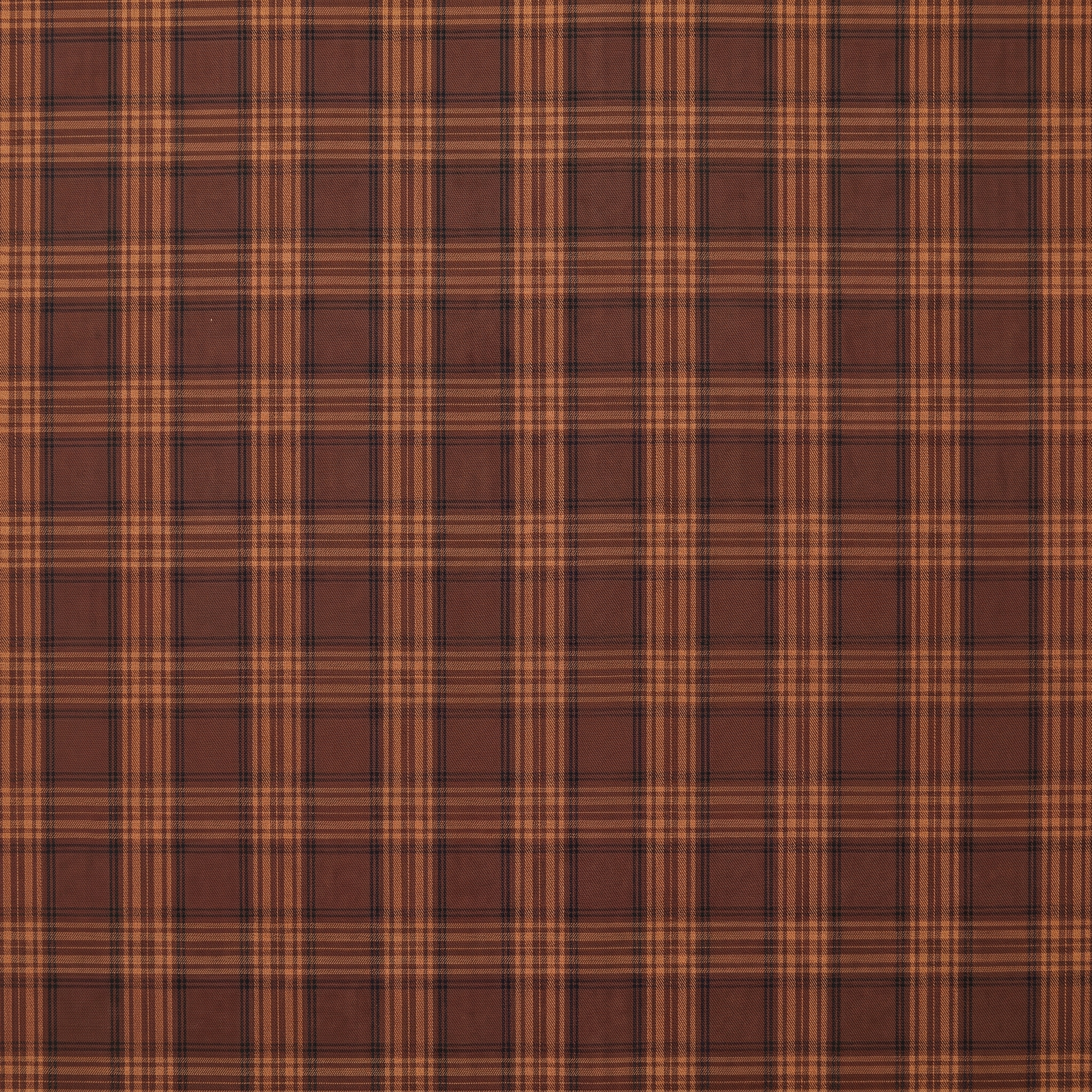 rust plaid dress shirt fabric swatch close-up