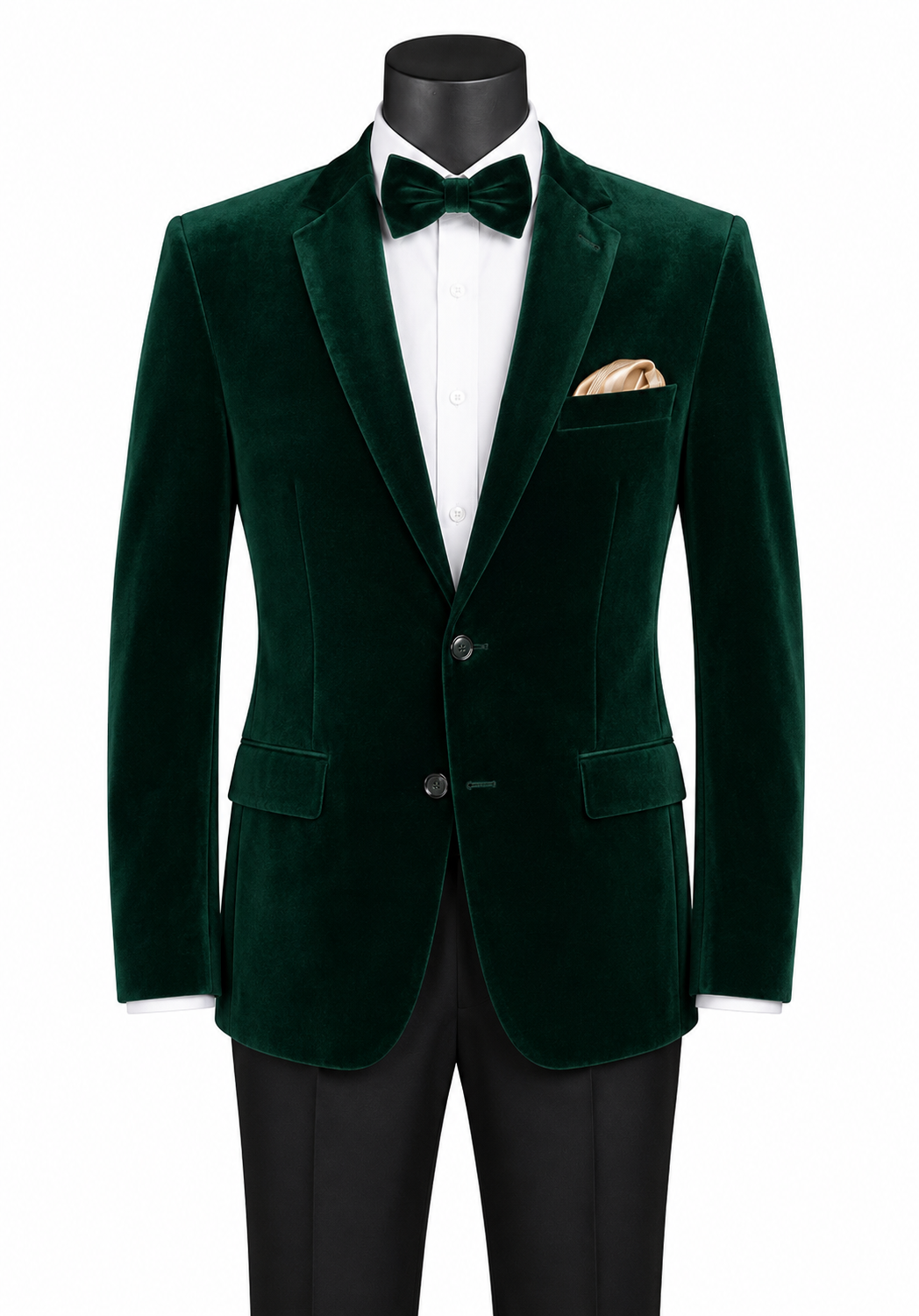 Emerald Regular Fit Velvet Blazer-Orsini Collection