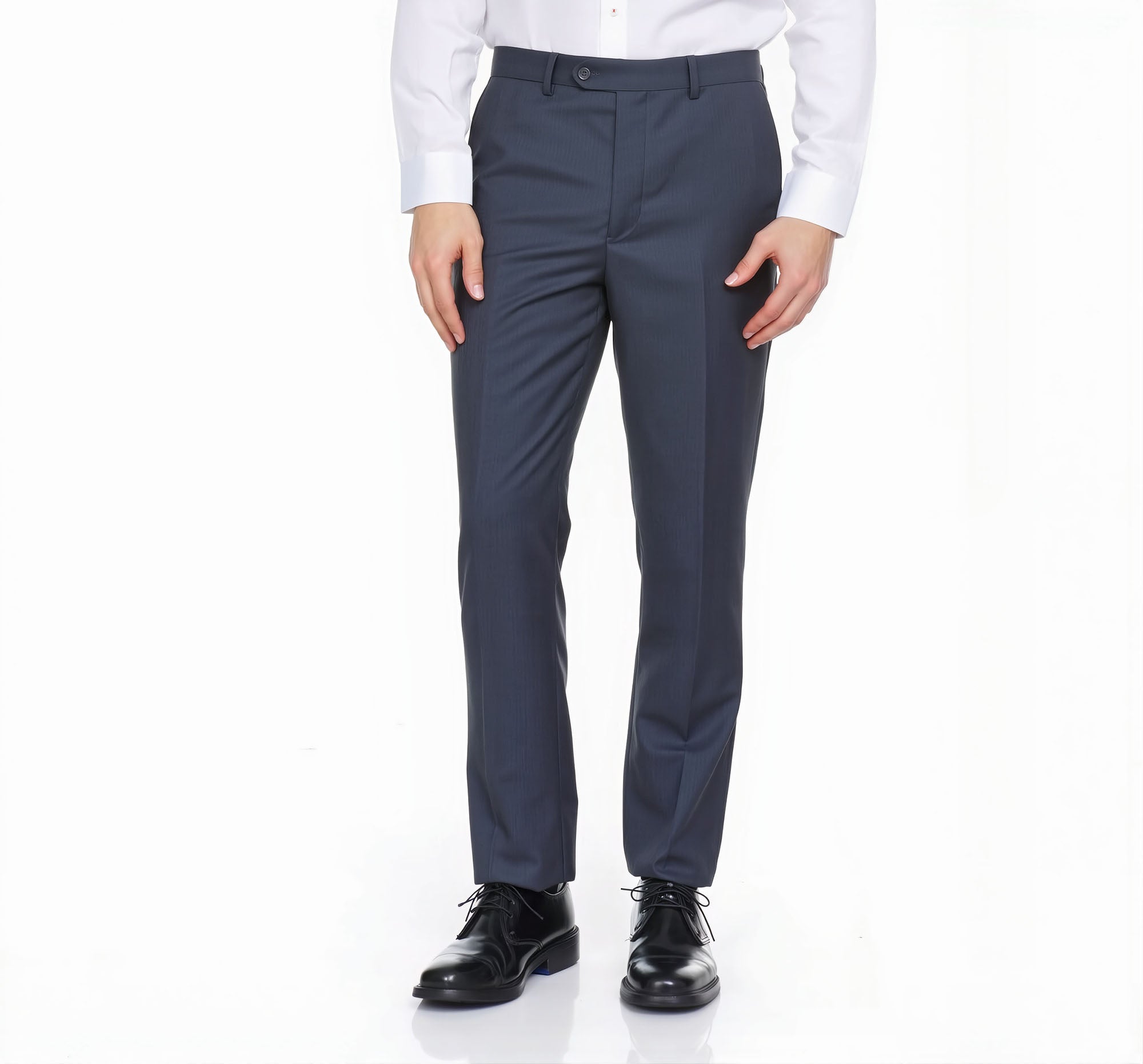 Ferera Collection – Modern Fit Dark Grey Suit Pants