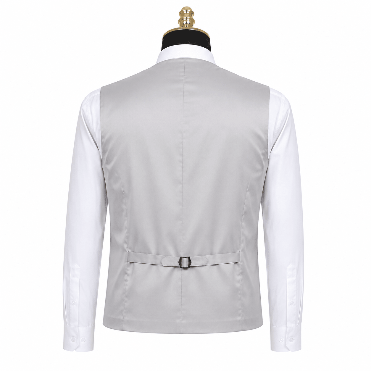 Ferera Collection Men's Light Gray Modern Fit Suit Vest - Upscale Men's Fashion