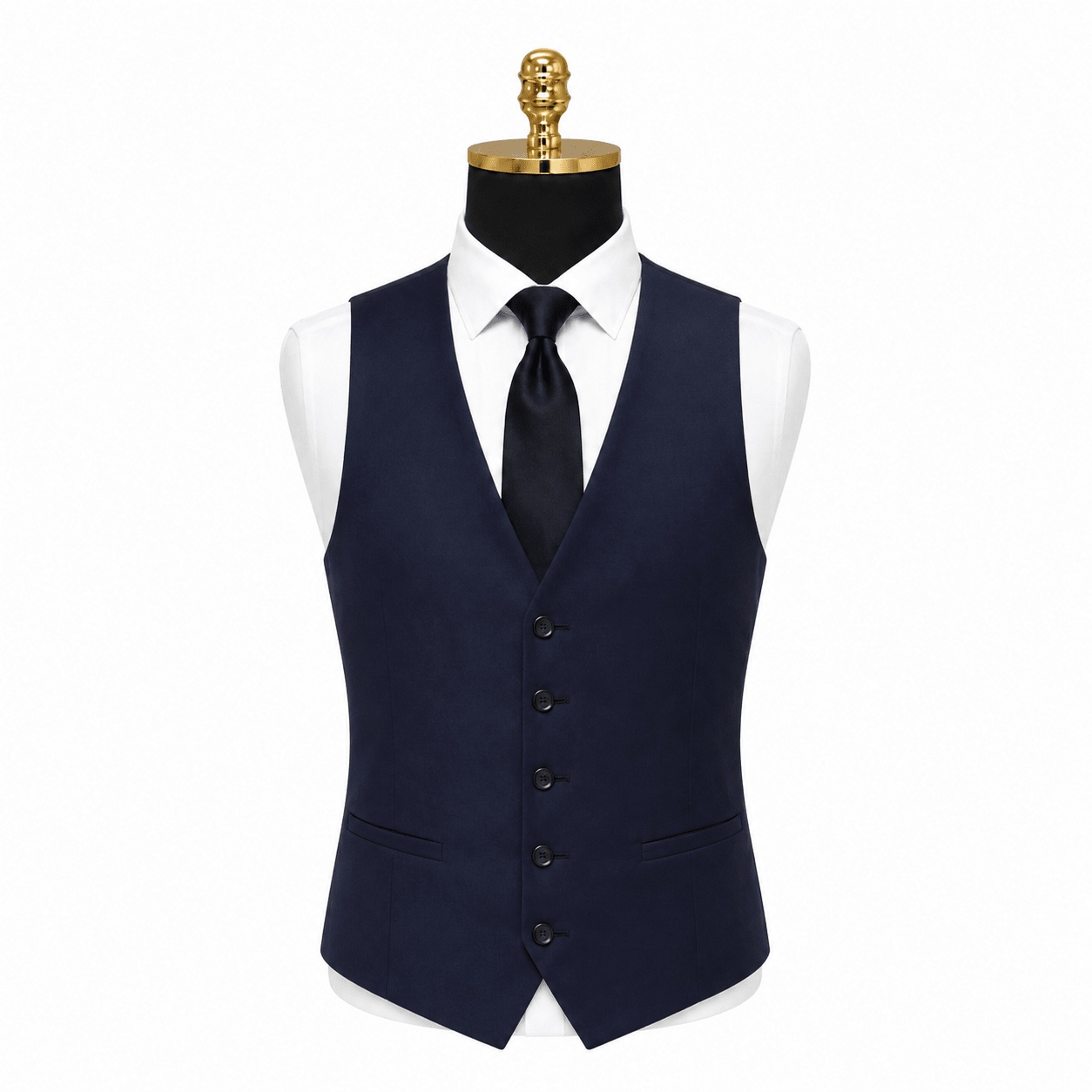 Ferera Collection Men's Navy Modern Fit Suit Vest - Upscale Men's Fashion