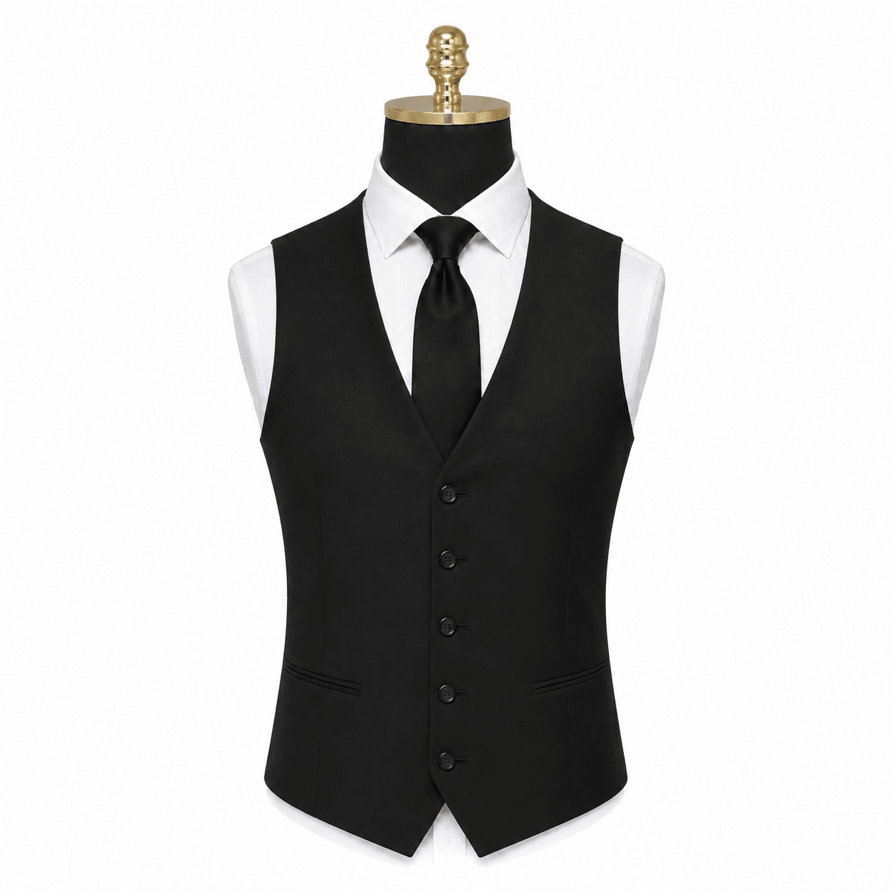 Ferera Collection Men's Black Slim Fit Suit Vest - Upscale Men's Fashion