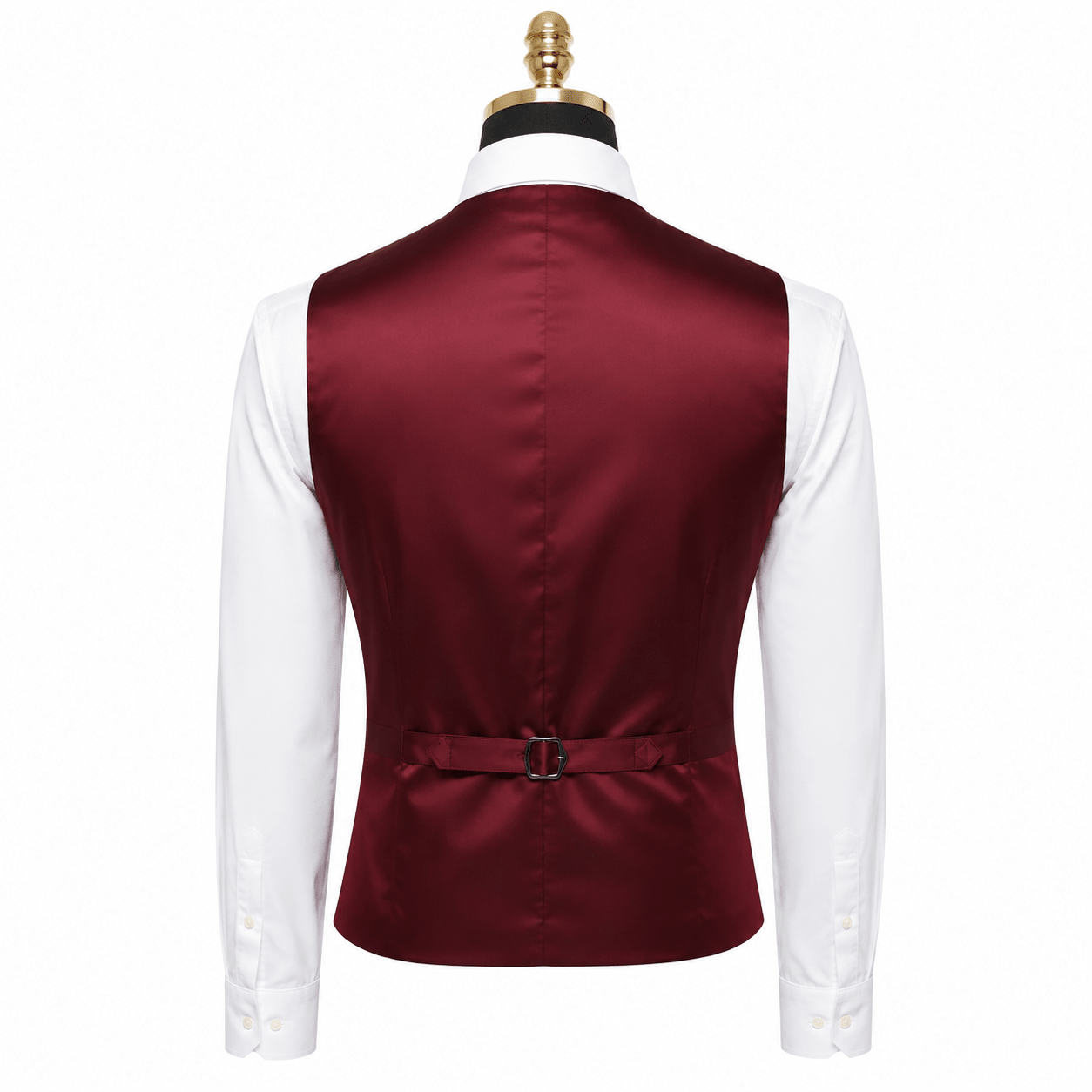 Ferera Collection Men's Burgundy Slim Fit Suit Vest - Upscale Men's Fashion
