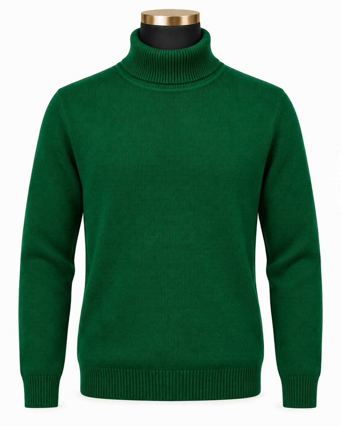 Men's Turtleneck Sweater color Green Sapphire - Upscale Men's Fashion