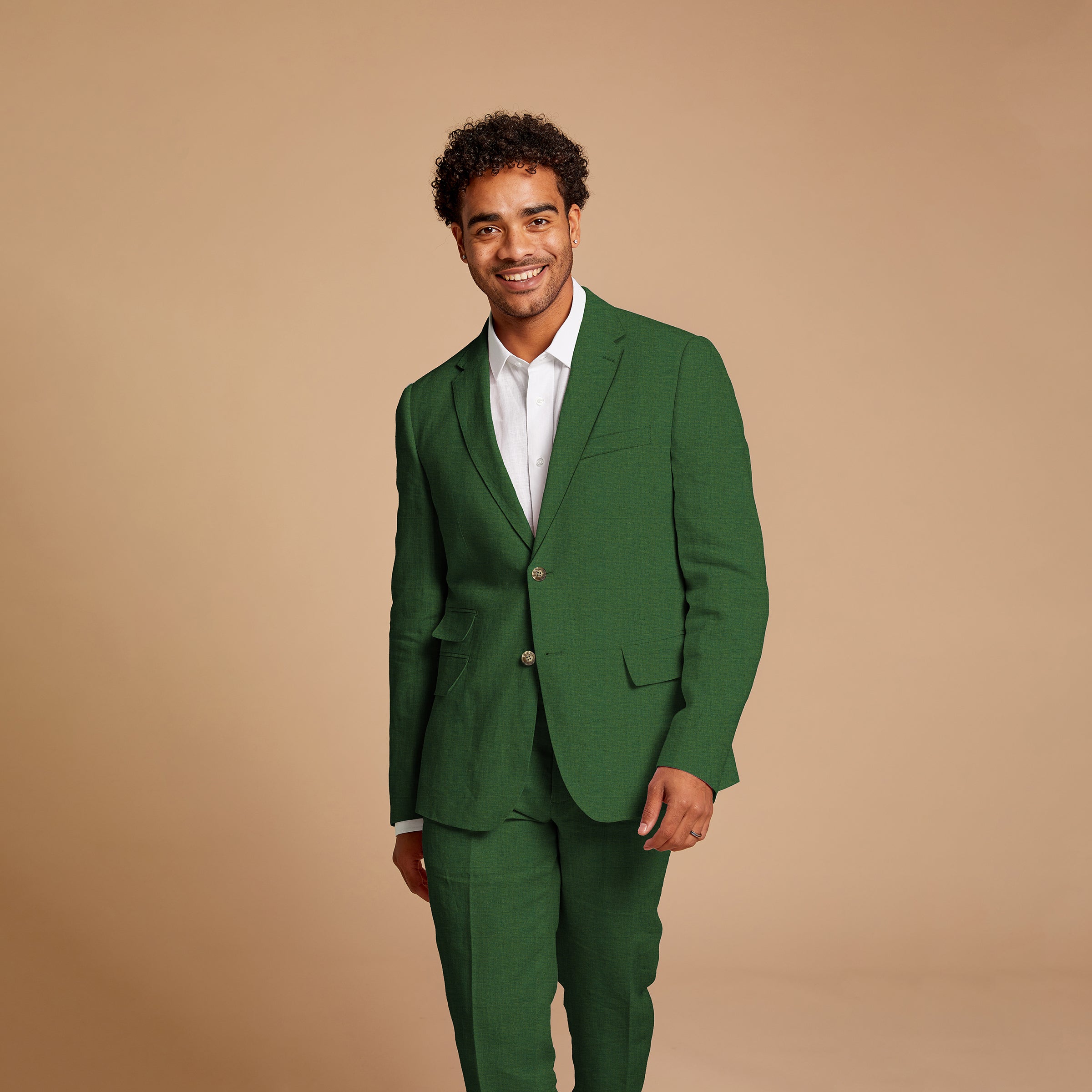 inserch emerald slim fit linen jacket