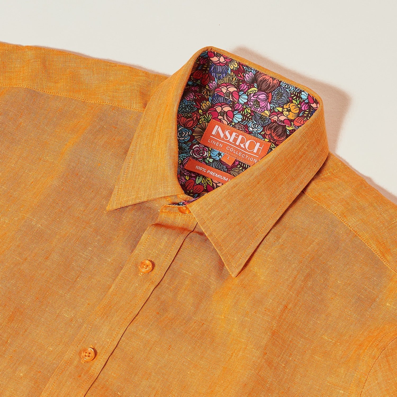 Inserch Men’s Short Sleeve Shirt – 100% Premium Linen - Upscale Men's Fashion