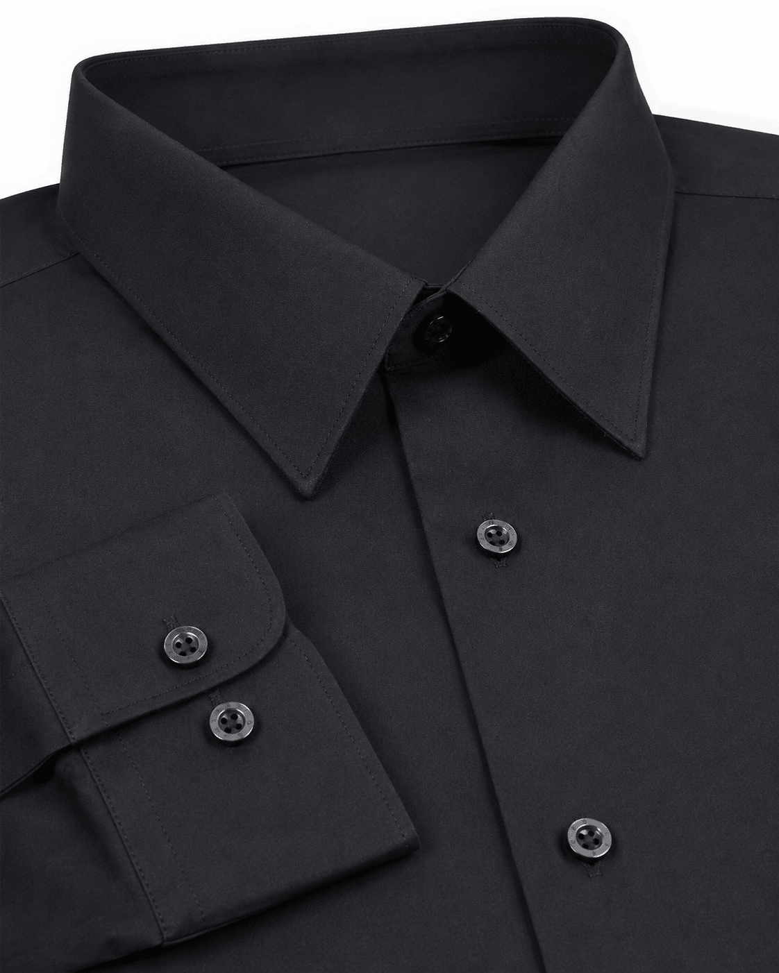Men's Slim Fit Dress Shirt Color Black - Upscale Men's Fashion