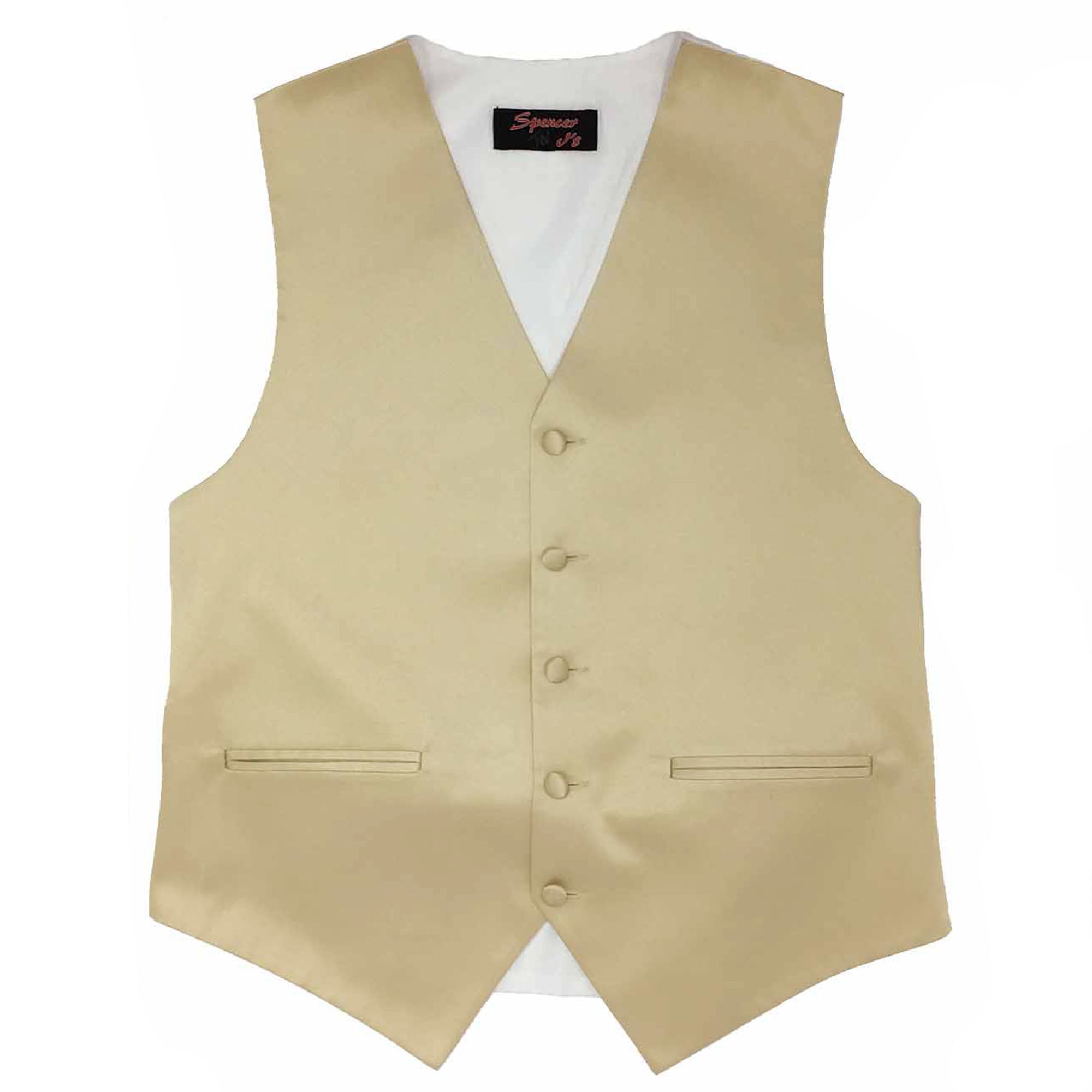 Men’s Champagne Satin Vest - Upscale Men's Fashion