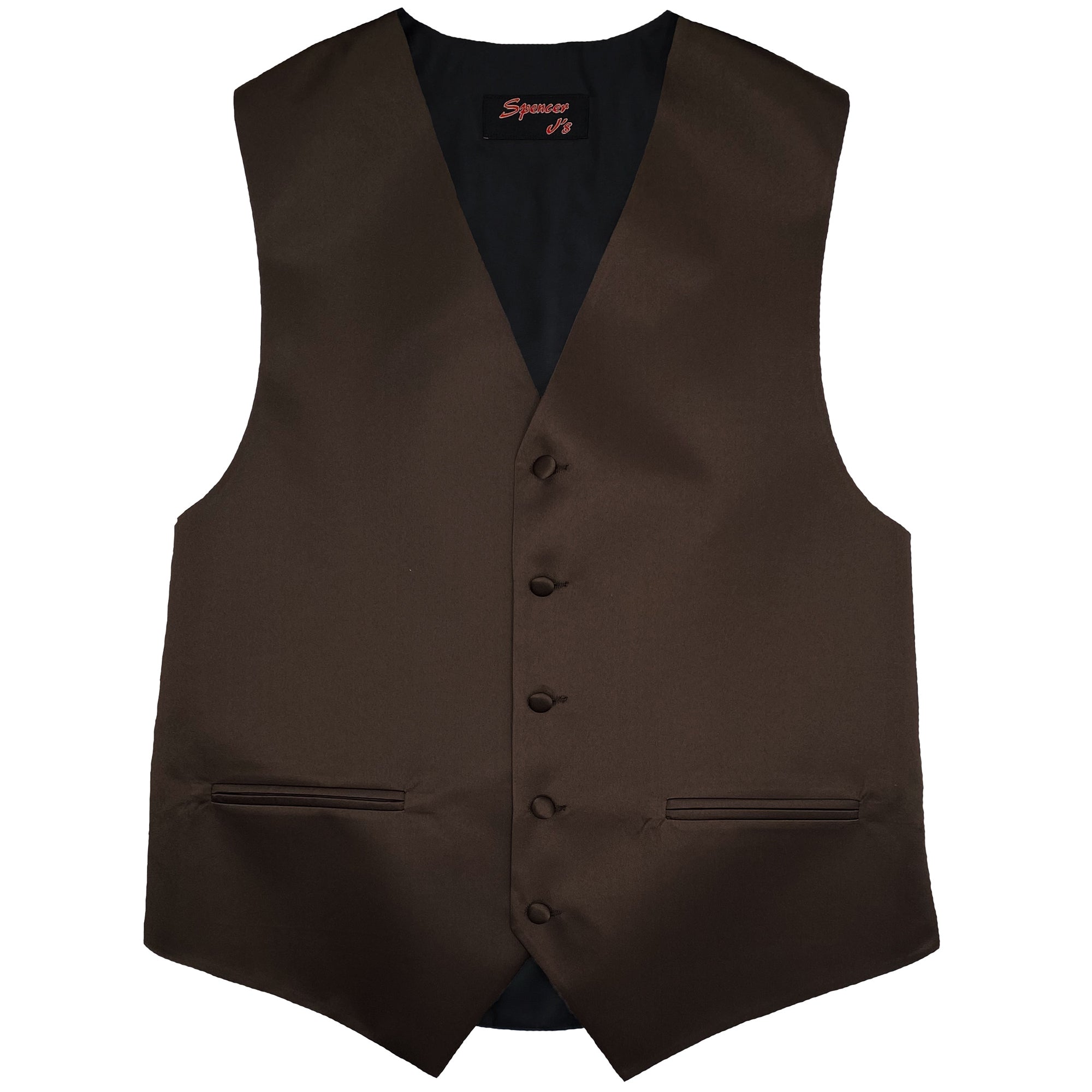 Men’s Chocolate Satin Vest - Upscale Men's Fashion