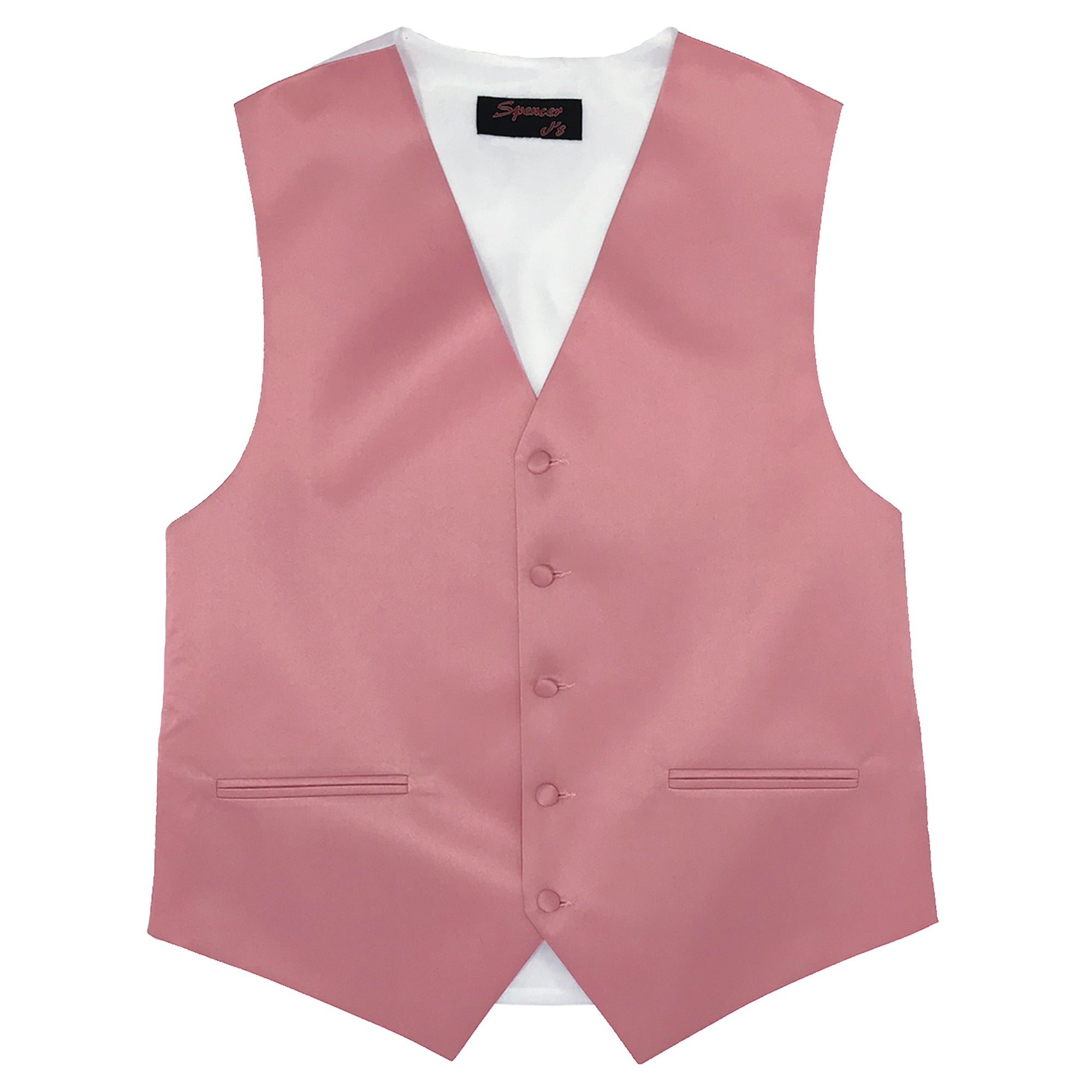 Men’s Dusty Rose Satin Vest - Upscale Men's Fashion