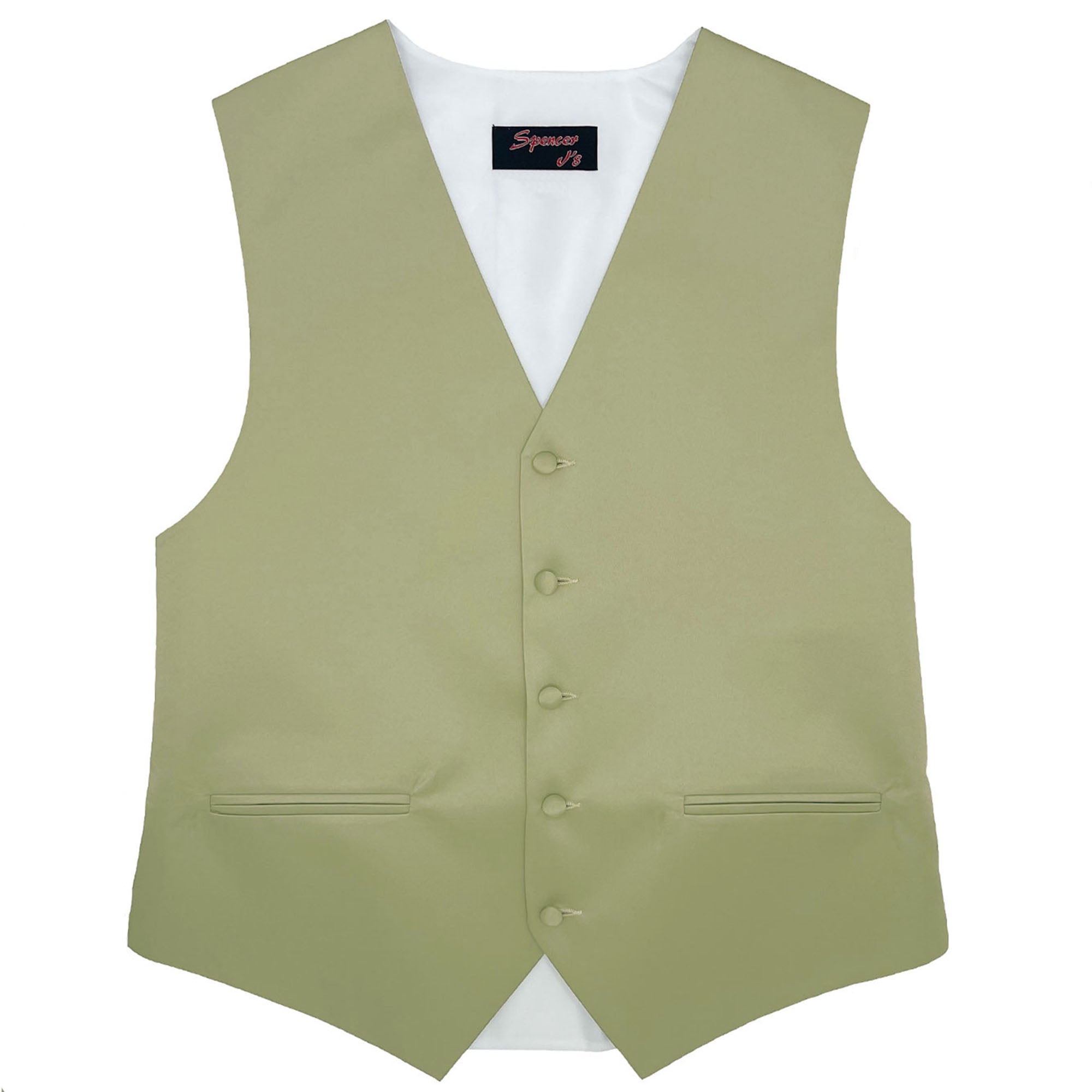 Men’s Dusty Sage Satin Vest - Upscale Men's Fashion