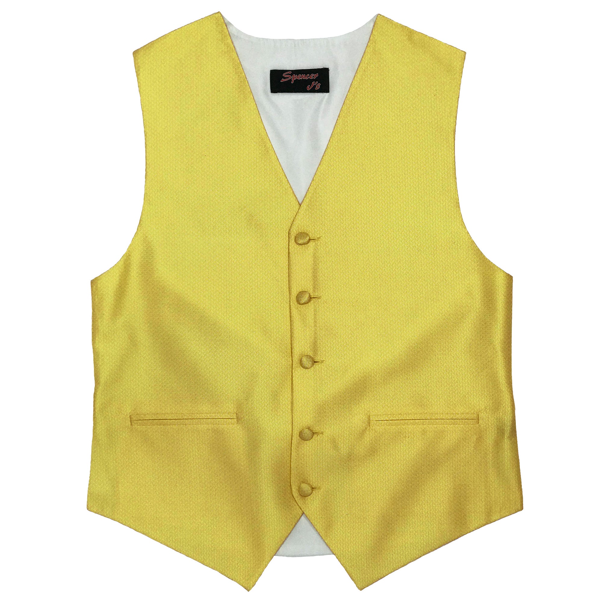 Men’s Elation Canary Satin Vest - Upscale Men's Fashion