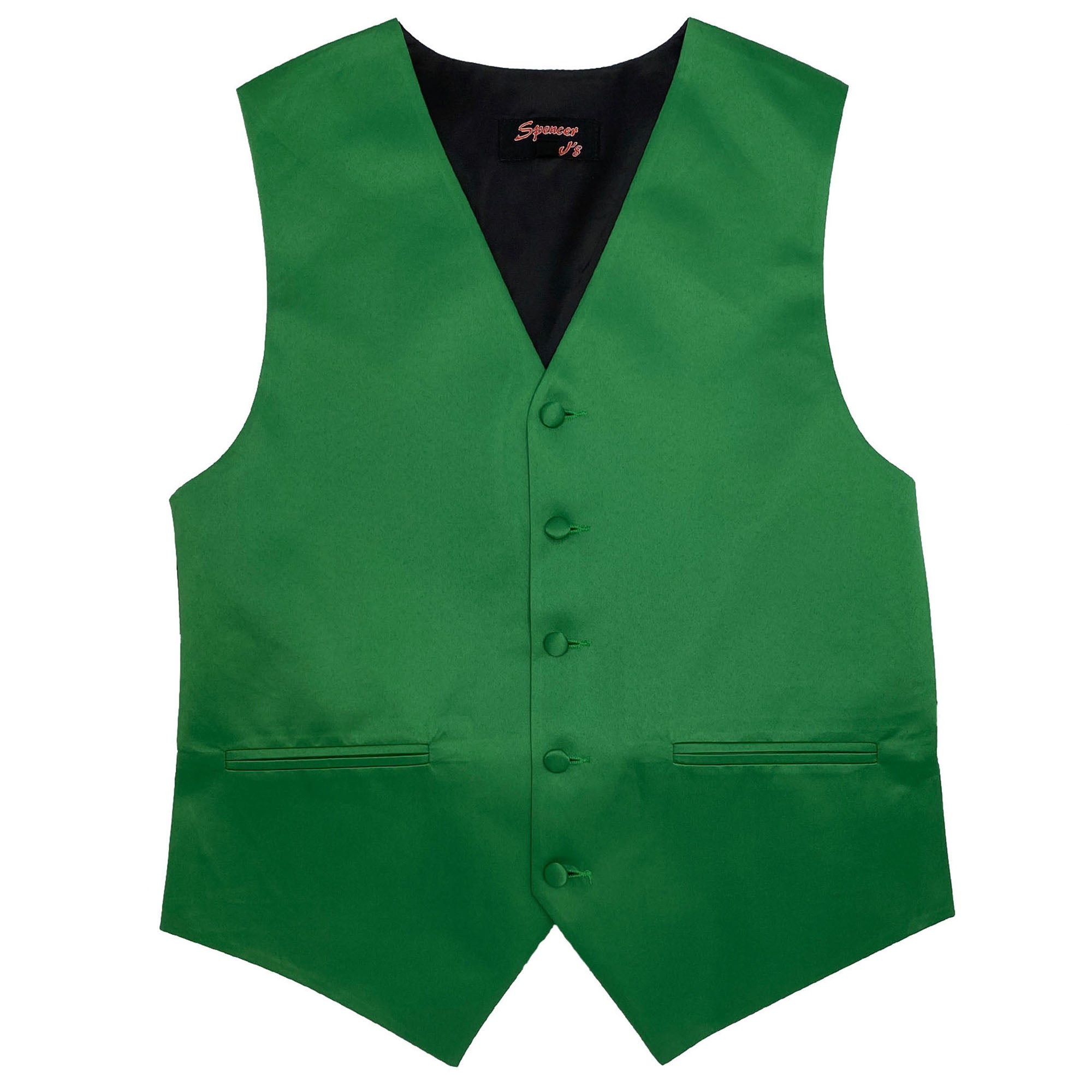Men’s Emerald Satin Vest - Upscale Men's Fashion
