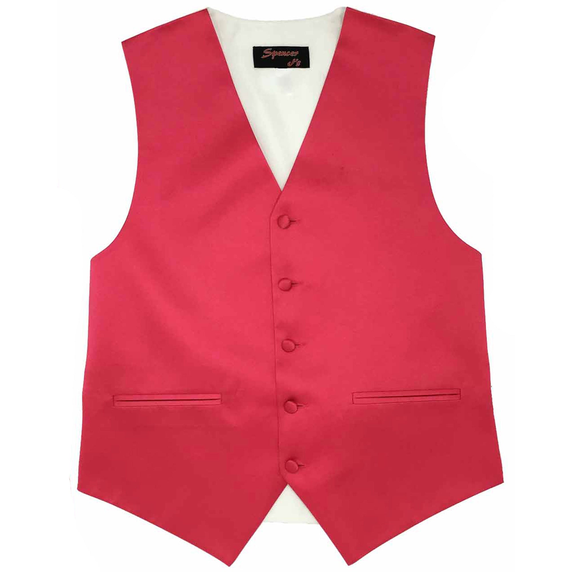 Men’s Fuchsia Satin Vest - Upscale Men's Fashion