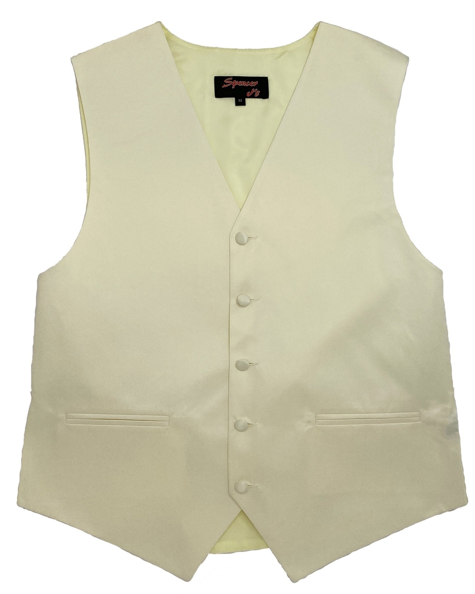 Men’s Lemon Chiffon Satin Vest - Upscale Men's Fashion