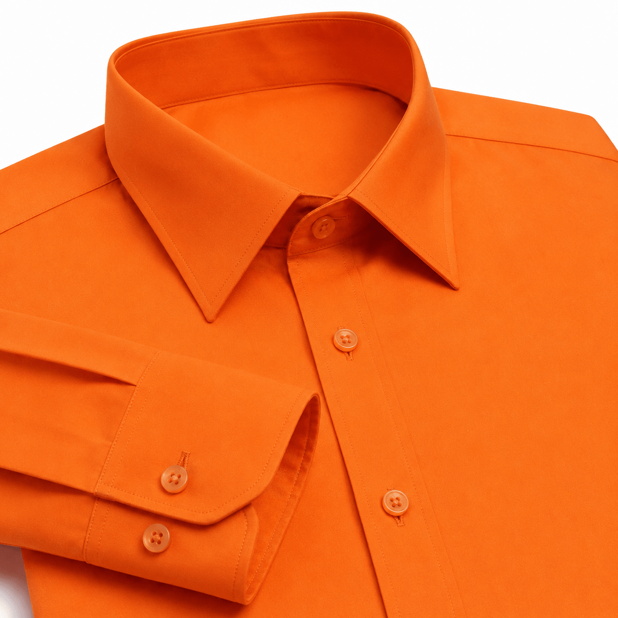 Men's Slim Fit Dress Shirt Color Orange - Upscale Men's Fashion