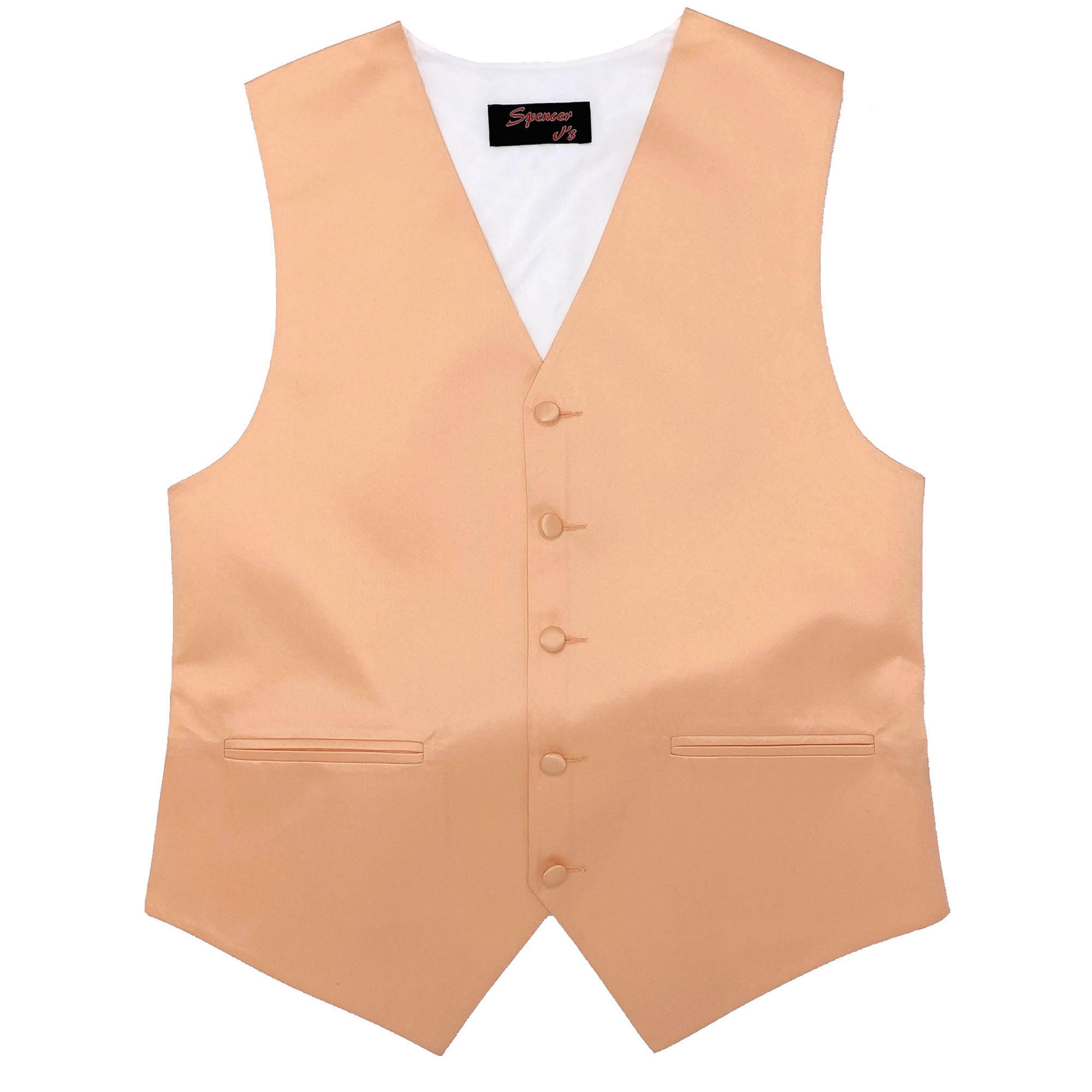 Men’s Peach Satin Vest - Upscale Men's Fashion