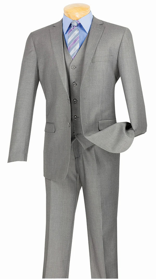 Metropolitan Collection – Medium Grey Slim Fit 3-Piece Suit