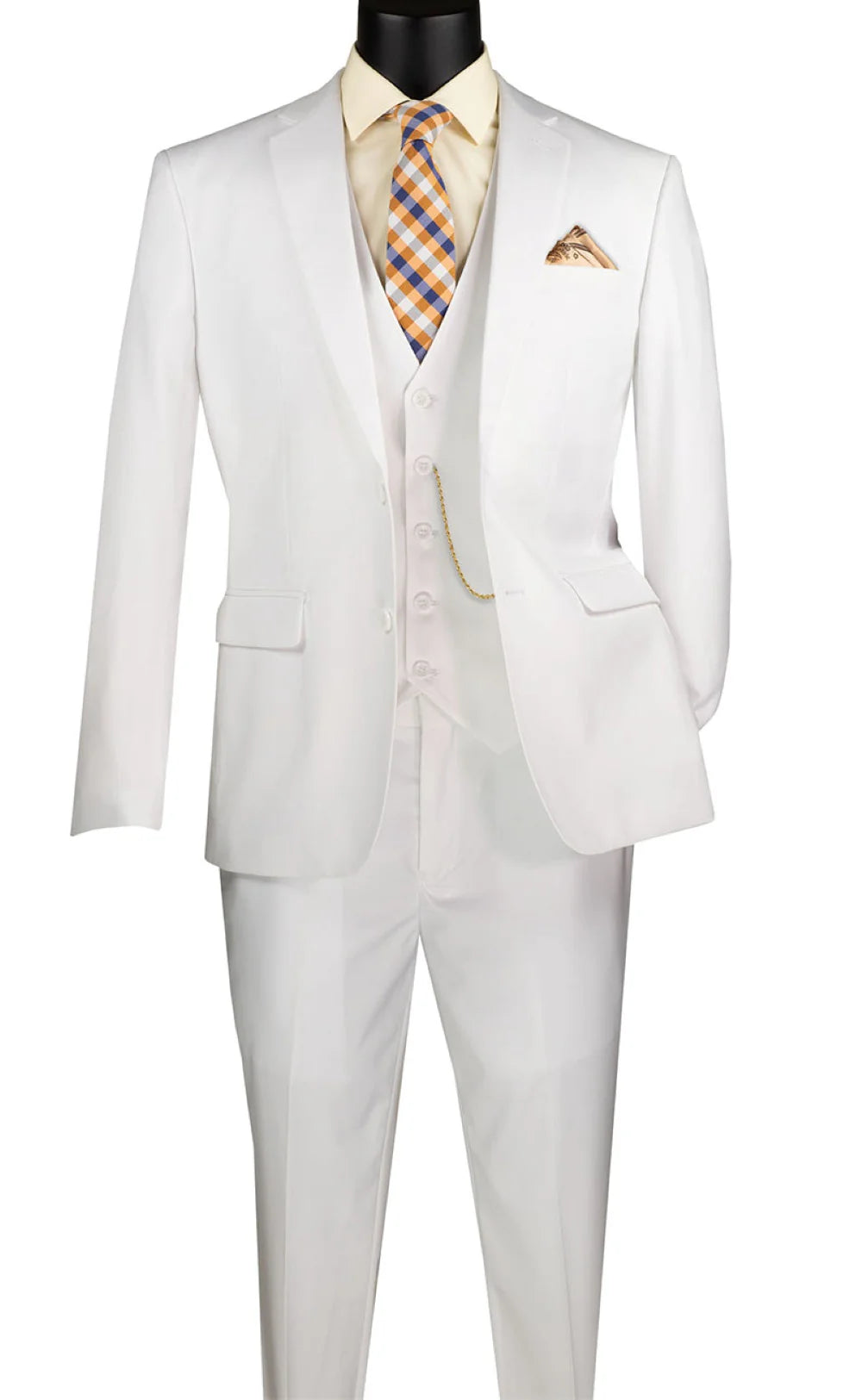 Metropolitan Collection – White Slim Fit 3-Piece Suit