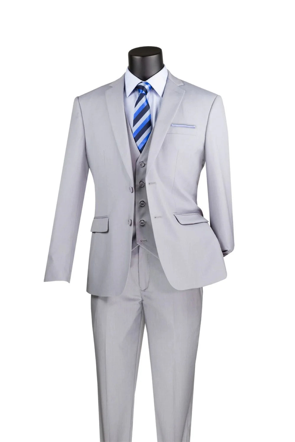 Metropolitan Collection – Light Grey Slim Fit 3-Piece Suit