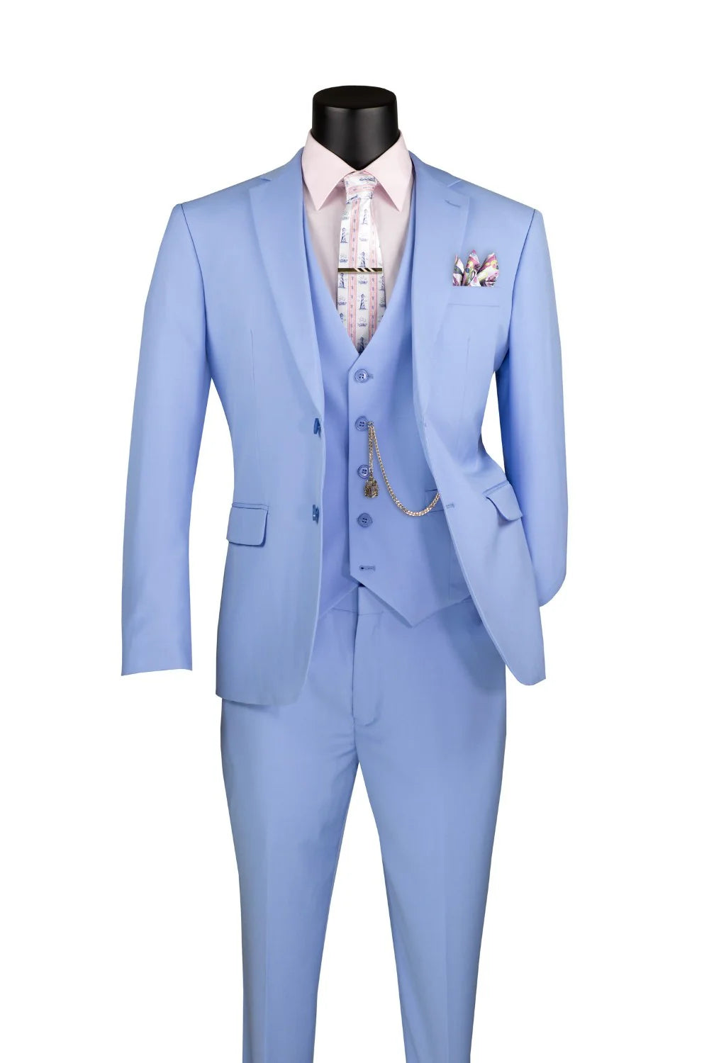Metropolitan Collection – Light Blue Slim Fit 3-Piece Suit