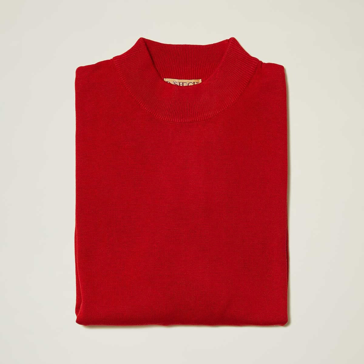 Mock Neck Sweater Color Red