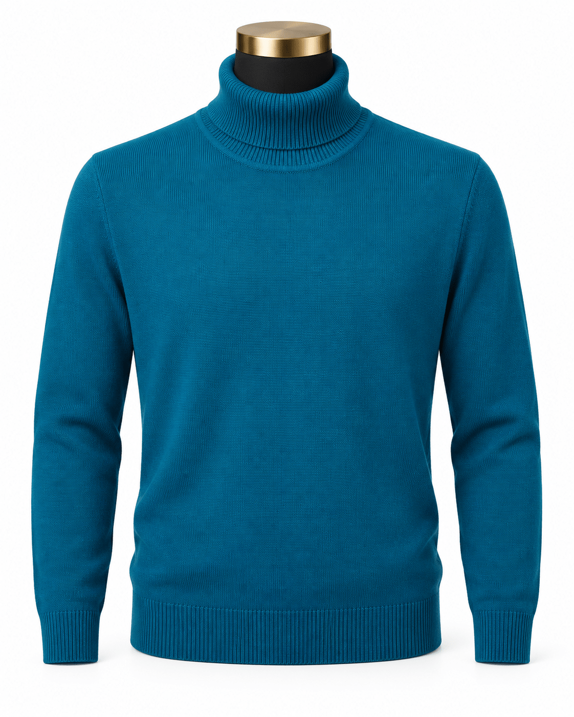 Men's Turtleneck Sweater color Ocean Blue - Upscale Men's Fashion