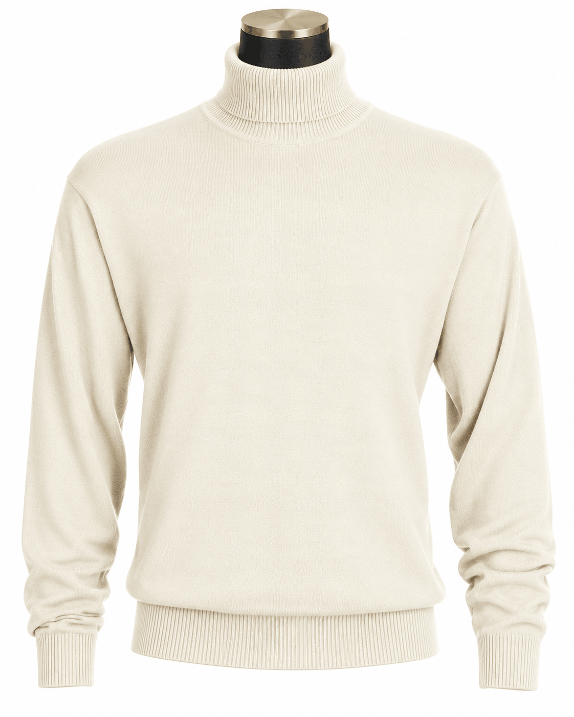 Men's Turtleneck Sweater color Off White - Upscale Men's Fashion