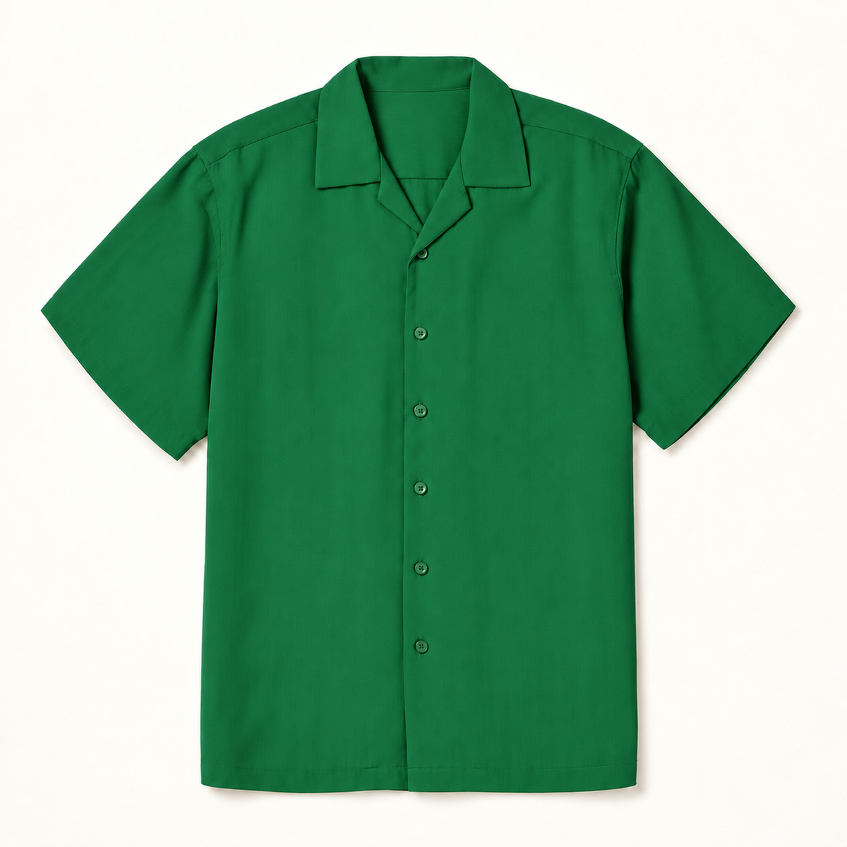 Emerald Regular Fit Short Sleeve Crepe Camp Collar Shirt
