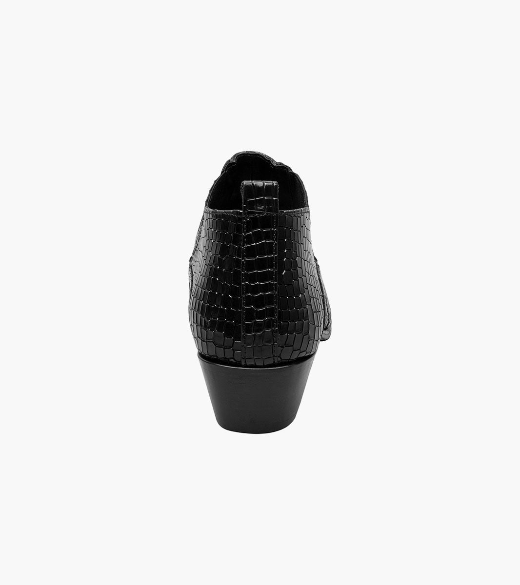 Stacy Adams Sandoval black crocodile print Cuban heel boot genuine leather outsole