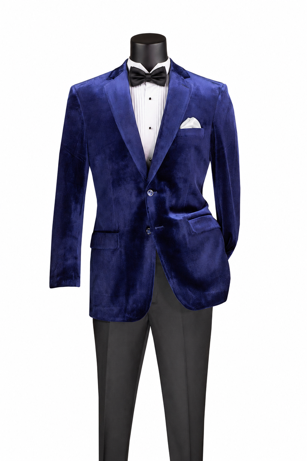 Sapphire Regular Fit Velvet Blazer-Orsini Collection