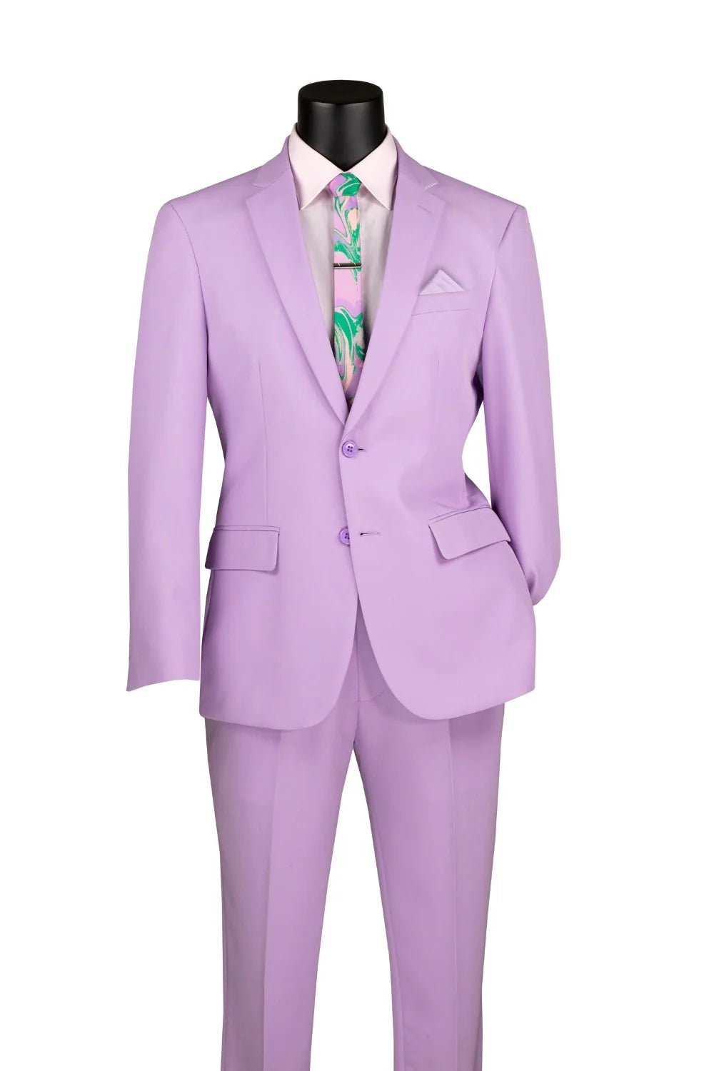 Essential Poplin Collection-Lavender Slim Fit 2 Piece Suit