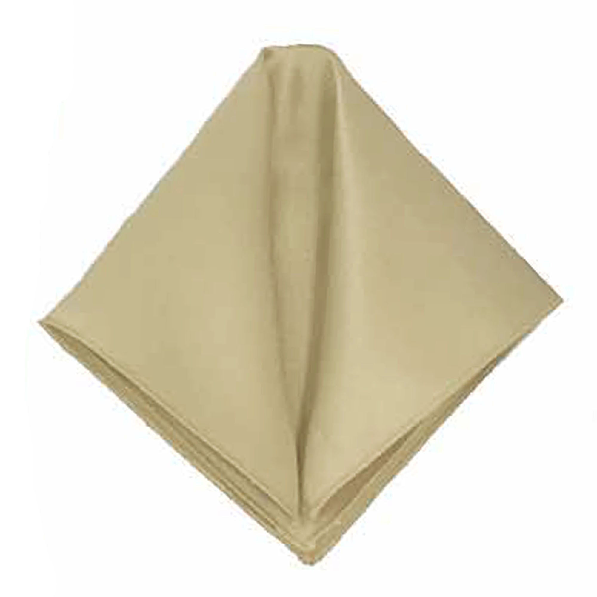 Men's Champagne Solid Satin Pocket Square