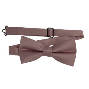 Men's Dark Mauve solid satin pre-tied bow tie