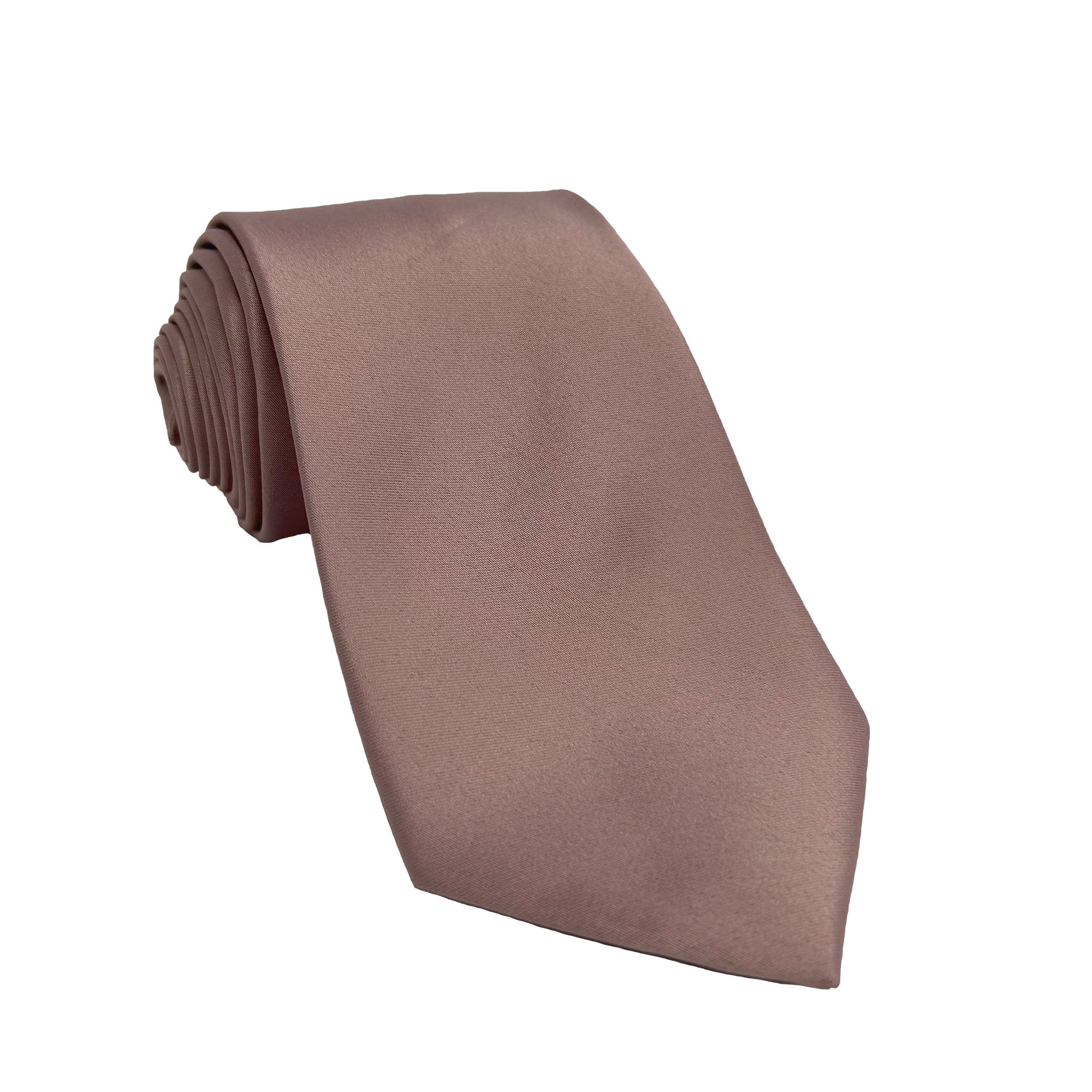 Men's Dark Mauve satin self-tie necktie