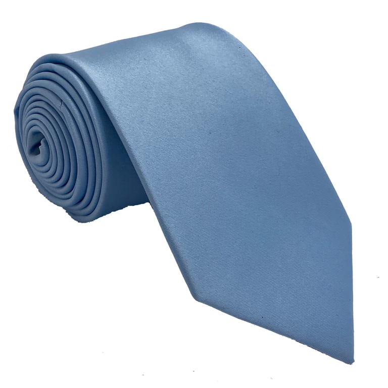 Men's Dusty Blue satin self-tie necktie