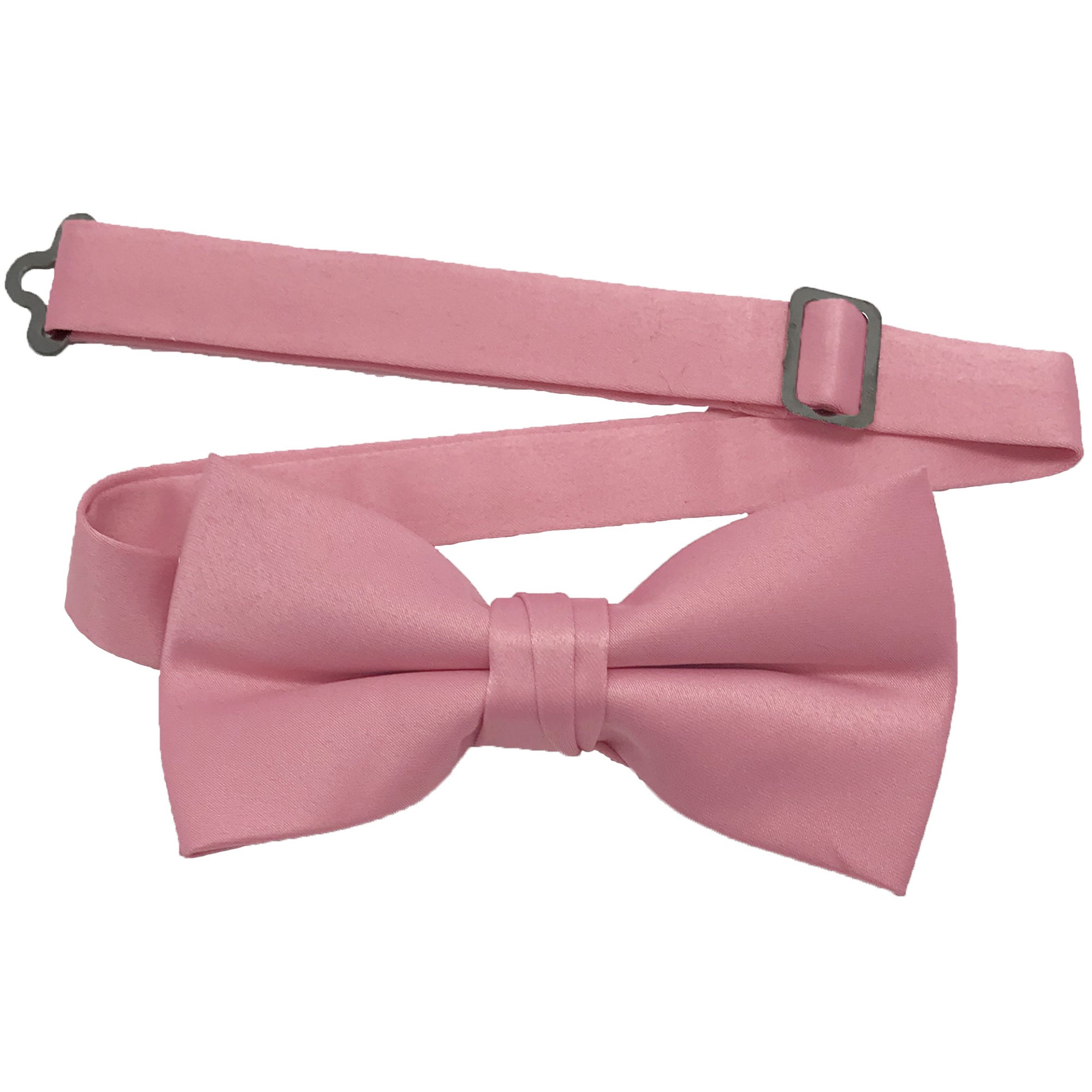 Men's Dusty Rose solid satin pre-tied bow tie