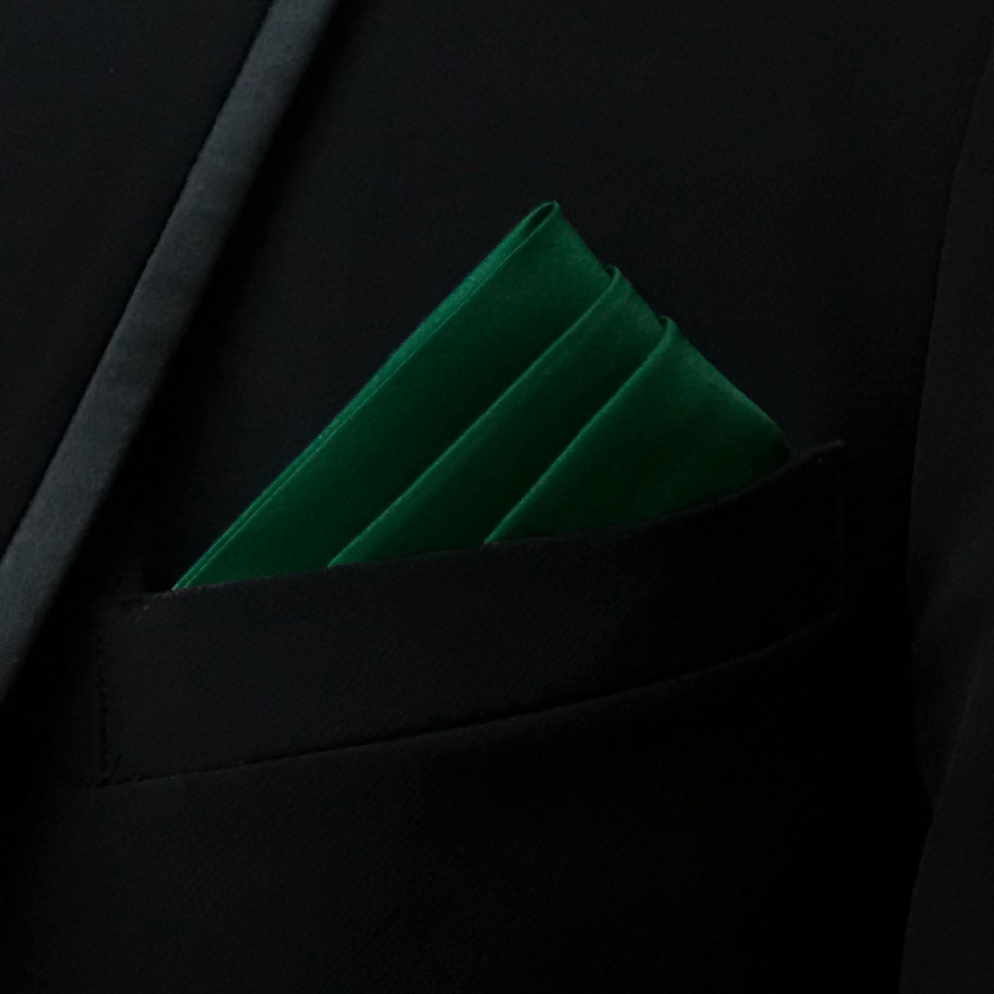 Men's Forest Solid Satin Pocket Square
