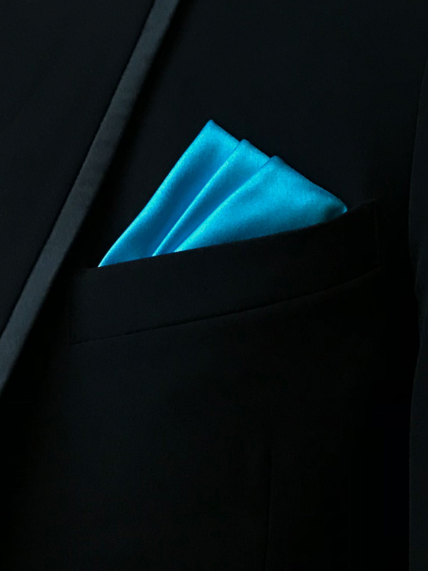Men's Glacier Solid Satin Pocket Square