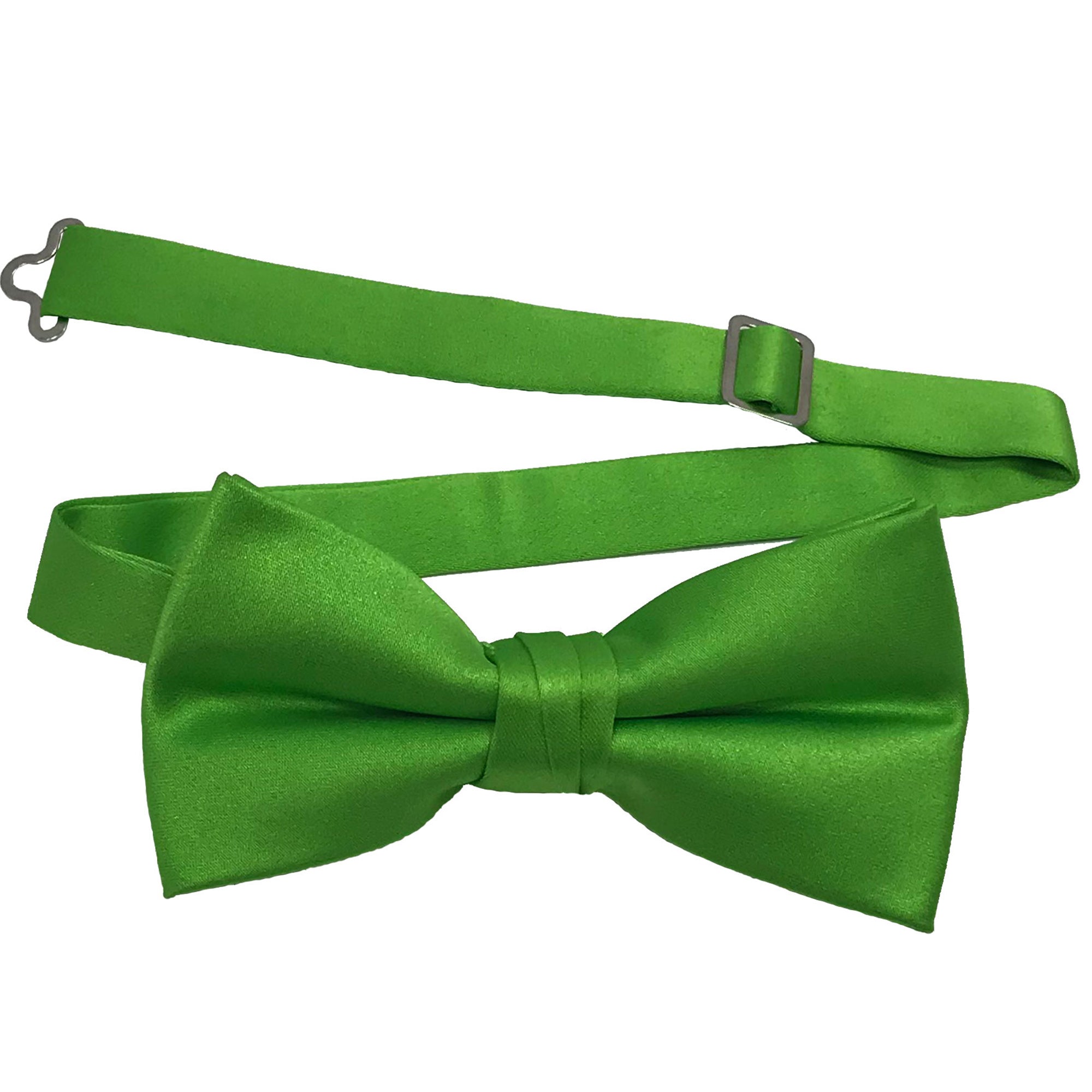 Men's Lime solid satin pre-tied bow tie