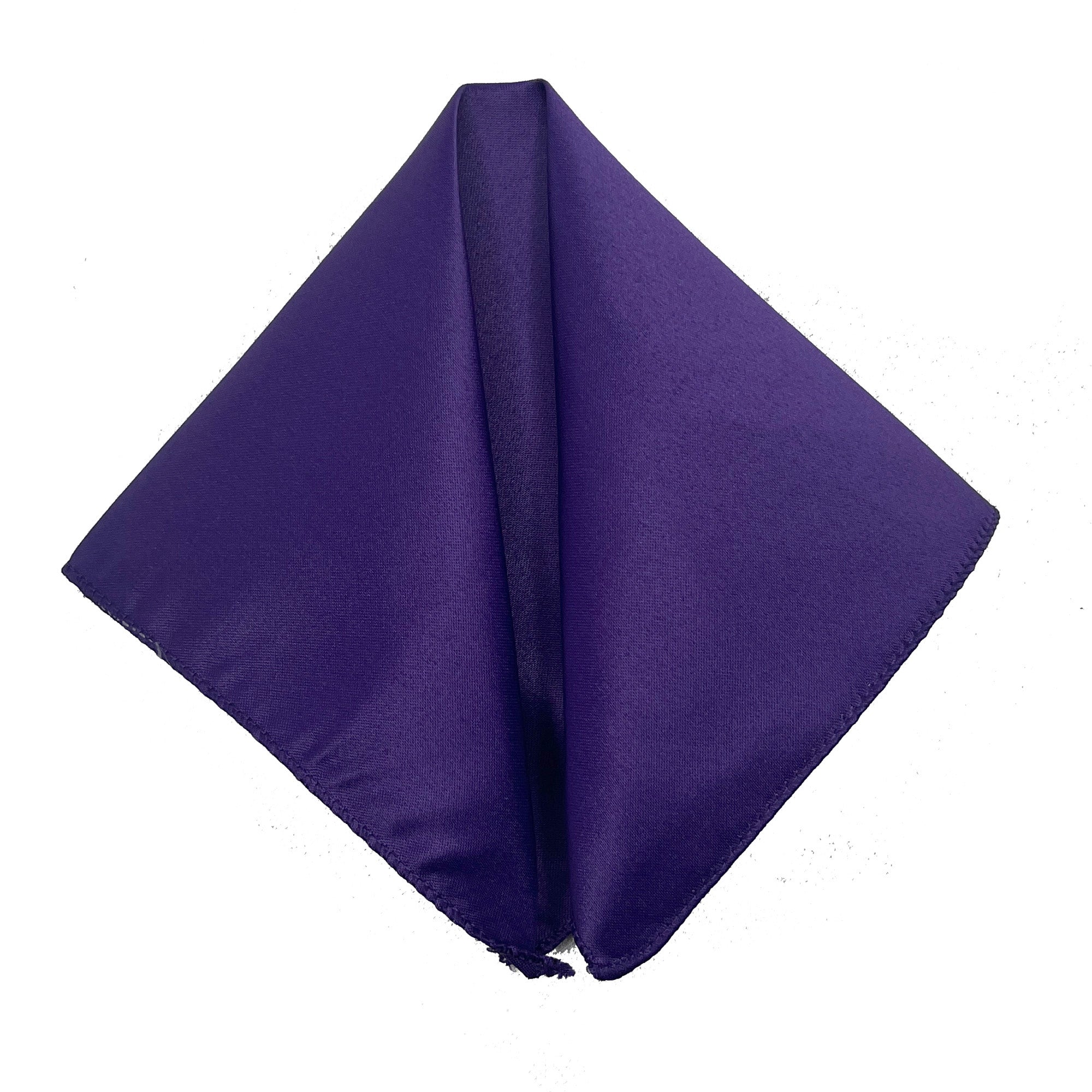 Men's Purple Solid Satin Pocket Square