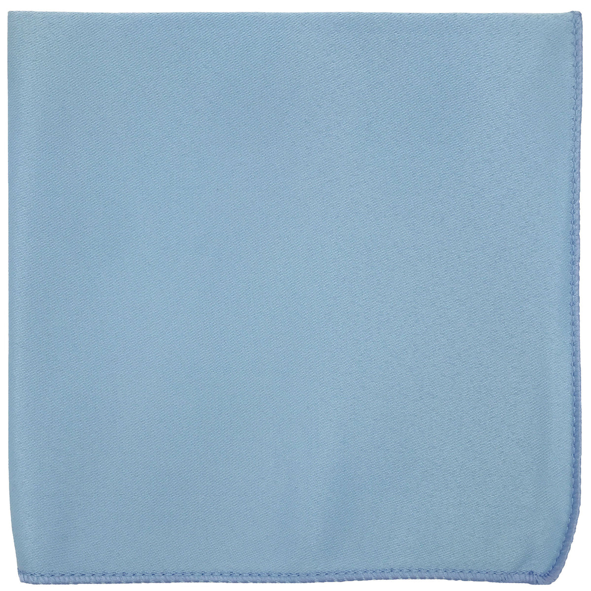 Men's Sky Blue Solid Satin Pocket Square - Upscale Men's Fashion