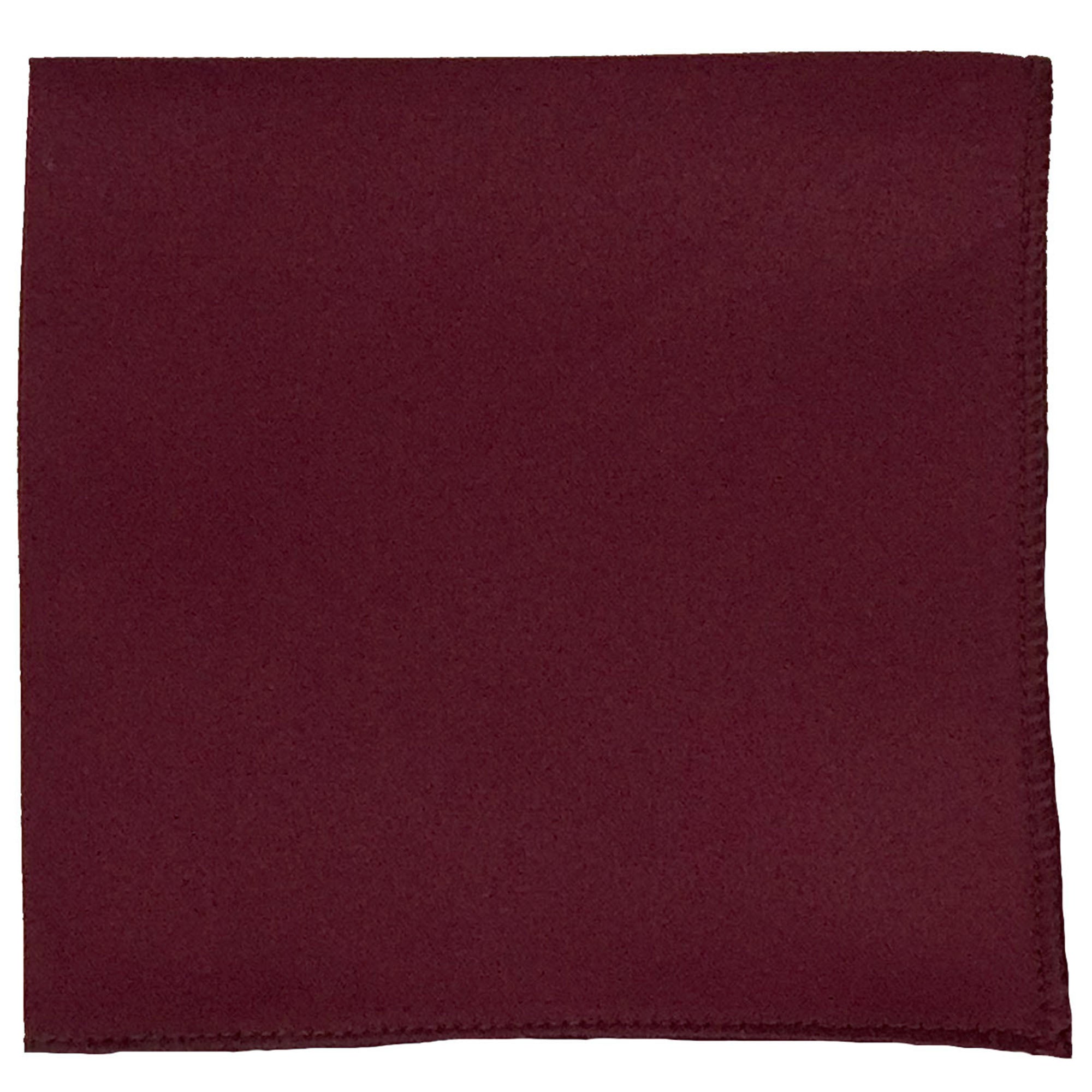 Men's Wine Solid Satin Pocket Square