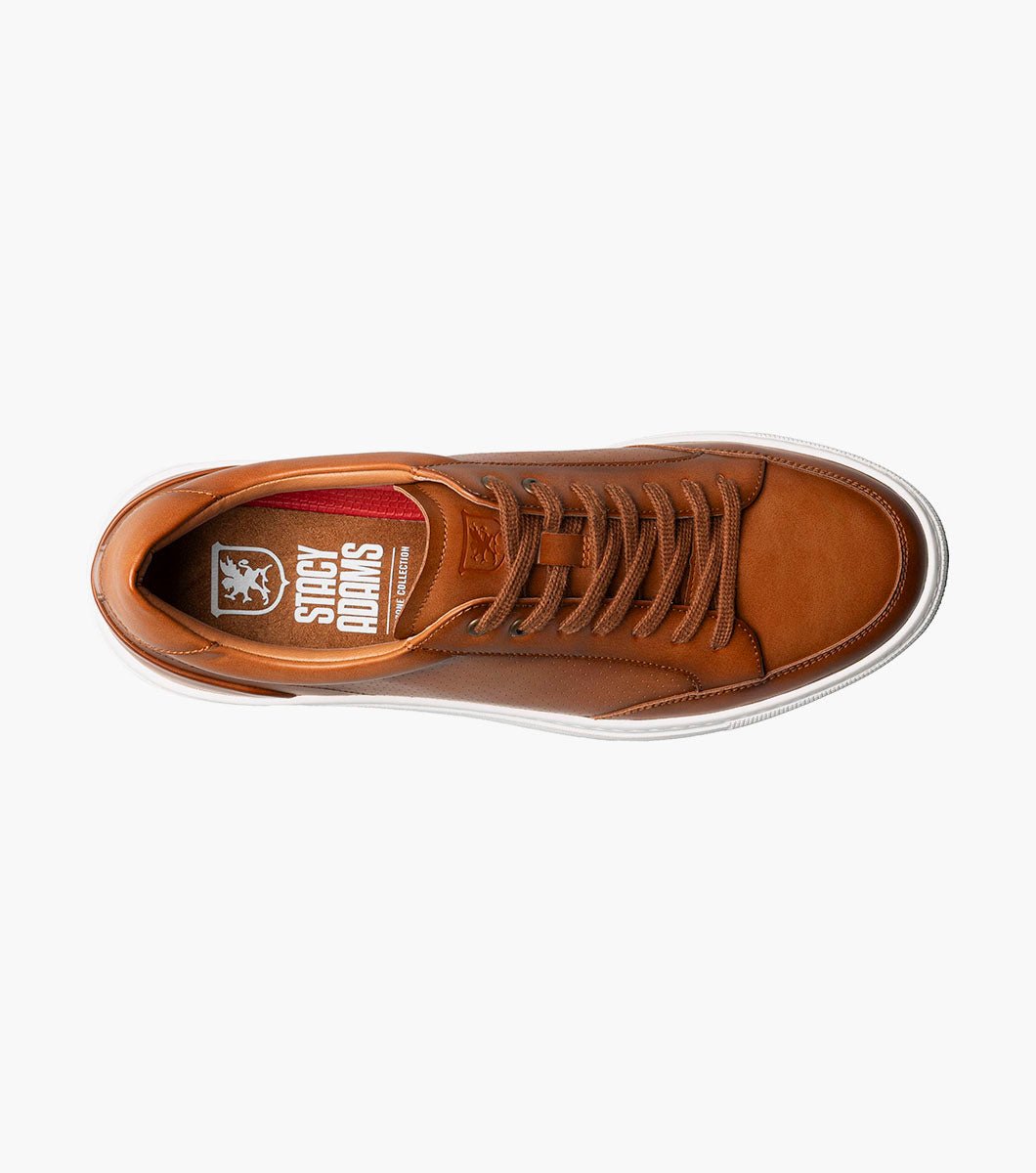Stacy Adams Dorian Lace-To-Toe Sneaker – Cognac - Upscale Men's Fashion