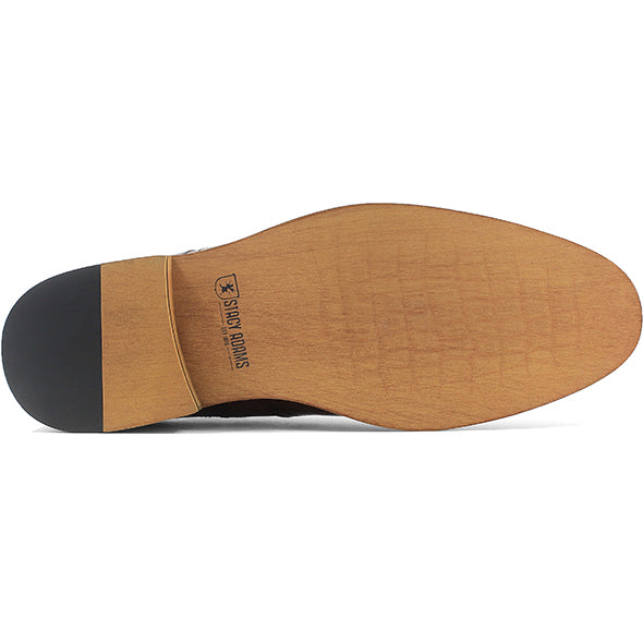 Cognac Stacy Adams Wingtip Dress Shoes – Bottom View