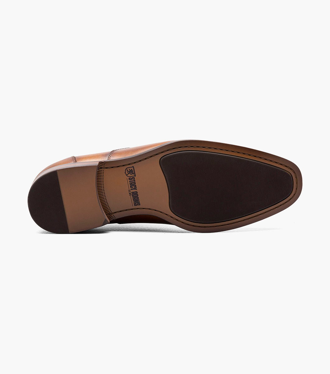 Stacy Adams Kallum Cognac cap toe Oxford dress shoe, view 4