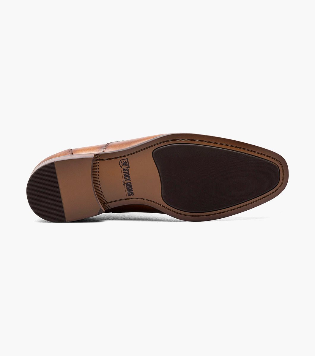 Stacy Adams Kallum Cap Toe Oxford Dress Shoes - Cognac - Upscale Men's Fashion